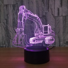 3D Illusion LED Night Light 7-Color Touch/Remote Lamp for Bedroom Decor