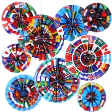 Outus 9 Pcs International World Flags Classroom Decorations