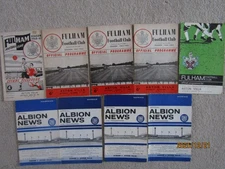 1960s ASTON VILLA Away Matchday Programmes X 9