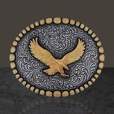 Montana Silversmiths Soar High Eagle Patriotic Belt Buckle Retail 50  NEW