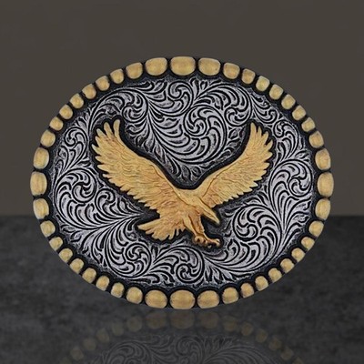 Montana Silversmiths Soar High Eagle Patriotic Belt Buckle Retail $50 ~ NEW
