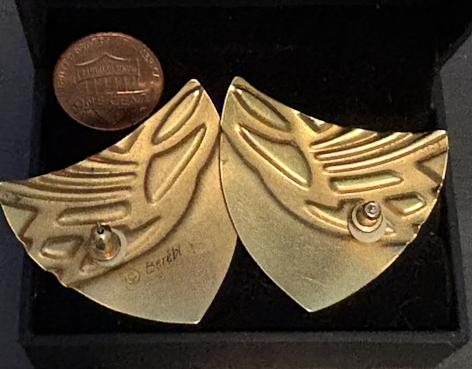 Vintage Berebi Enameled Earrings - Image 3 of 3