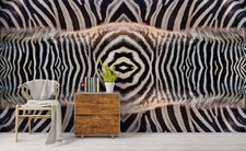 3D Zebra Print Self-adhesive Removeable Wallpaper Wall Mural 271