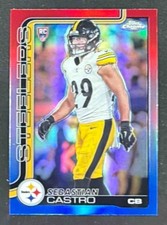 2025 Topps Chrome Sebastian Castro #370 Rookie Red/White/Blue Refractor RC