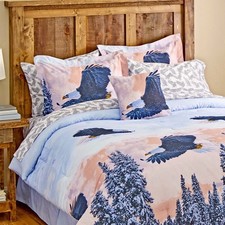 6-8pc American Bald EAGLE Comforter Set with Sheets K/Q/F/T sizes