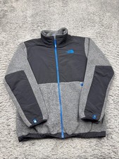 The North Face Denali Fleece Jacket Boy XL Gray Colorblock Full Zip Softshell