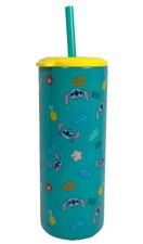 Disney Stitch 16oz Stainless Steel Tumbler Straw Cup Zak Designs Tropical