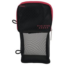 Five Star Pencil Pouch, Pen Case, Fits 3 1 Count Pack of 1 , Black/Hot Pink