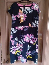 Vestido de verano jersey Weird Fish para mujer talla 18 azul marino floral NUEVO