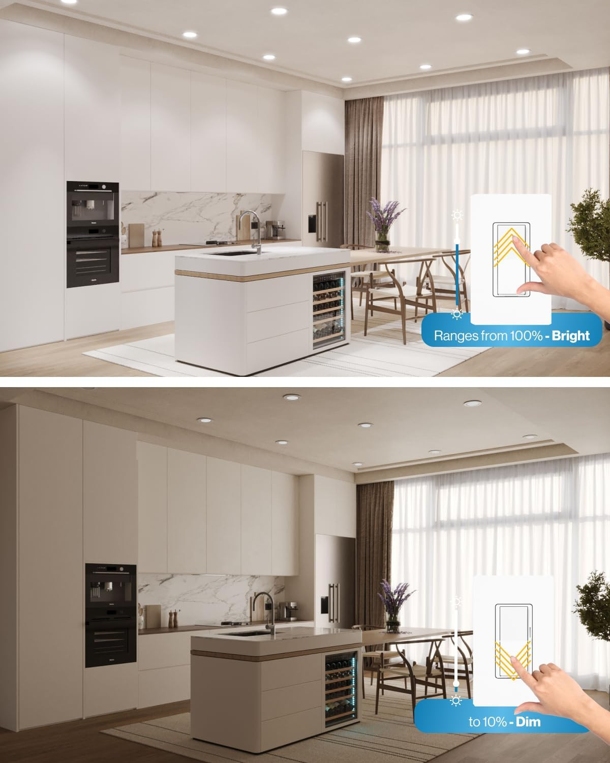 Sunco Recessed Lighting 6 Inch LED, Canless Ceiling Lights Slim with Junction Bo