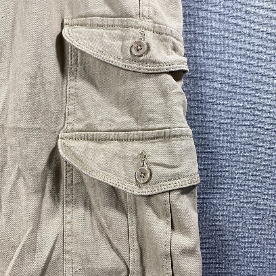 INDIGO BEAST Cargo Shorts Men 34 Khaki Zip Pocket Utility Bermuda ( Waist 38”) - Image 4 of 4