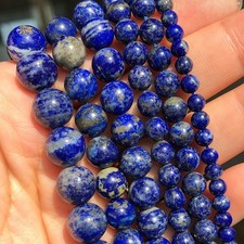 Natural Lapis Lazuli Gemstone Round Beads 2mm 3mm 4mm 6mm 8mm 10mm 12mm 15"