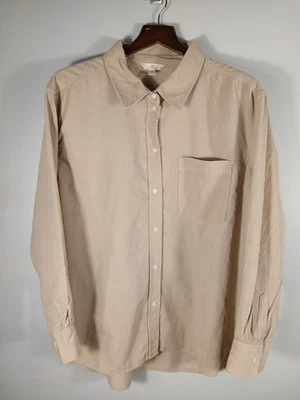 H & M Shirt Men Size XL Beige Corduroy 100% COTTON Button Down EXCELLENT - Image 1 of 4