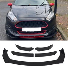 For Ford Fiesta MK7.5 MK7 Black Front Bumper Lip Splitter Spoiler Chin Body Kits