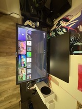 Sceptre E32 32" LED 1080p Monitor 60Hz HDMI/VGA/AV Wall Mount Black 2 monitors
