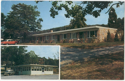 Vntg Multiview Dan Dee Motel Restaurant Frederick MD Unposted Postcard Penciling
