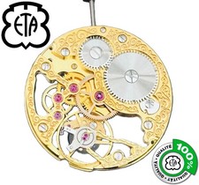 GENUINE ETA UNITAS 6498 MOVEMENT 17 JEWELS SKELETON GOLDEN SWISS MADE STOCK 1653