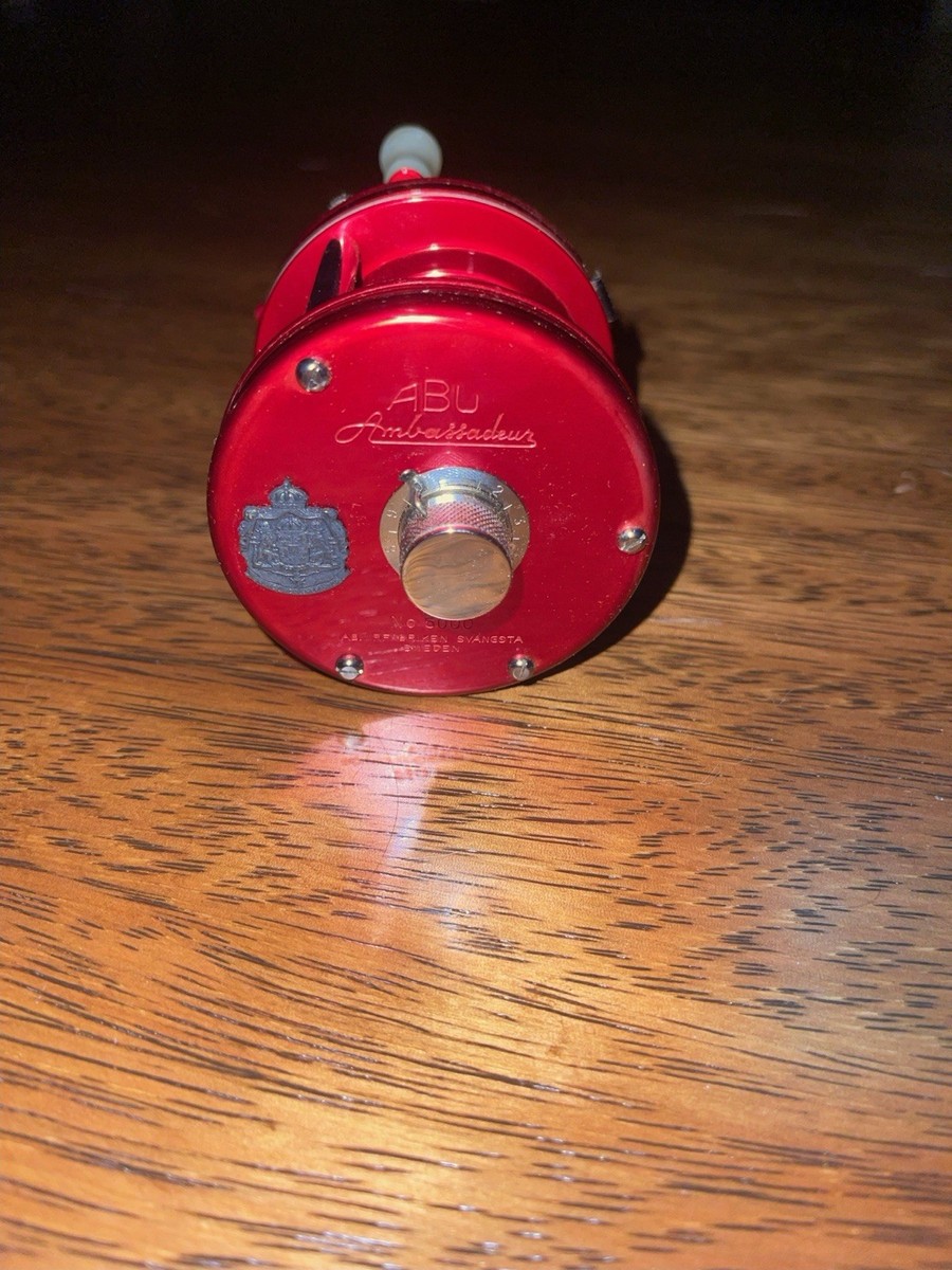 abu garcia ambassadeur 5000 red with case and oil bottle | eBay