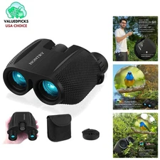 10x25 Compact Binoculars - Lightweight & Waterproof for Bird Watching & Sports