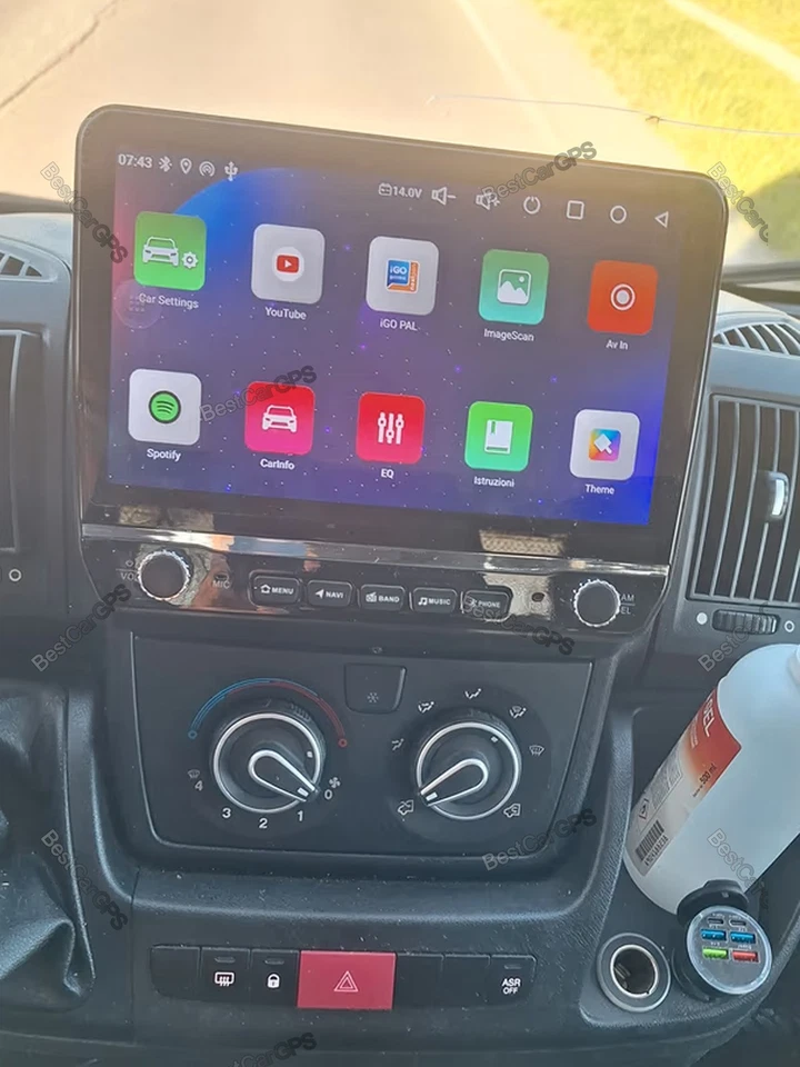 10" For Citroen Relay Peugeot Boxer Fiat Ducato Android 15 Carplay Radio Sat Nav - Image 3 of 4