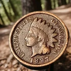 1897 Indian Head Cent Actual Coin Shown - 10