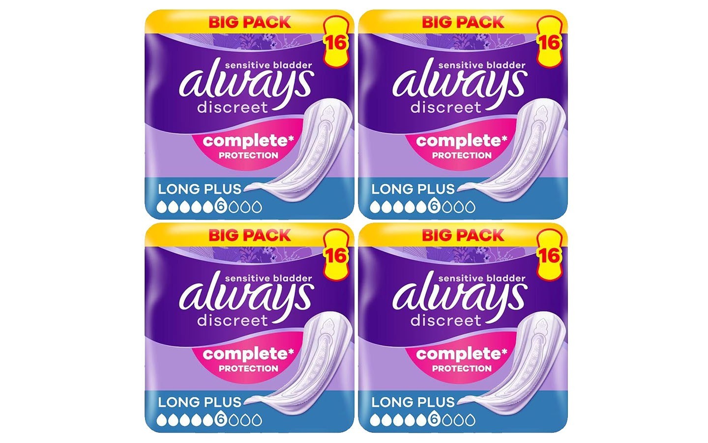 Always Discreet Sensitive Bladder Incontinence Pads Long Plus Pad Thin - 8 Pack - Image 8