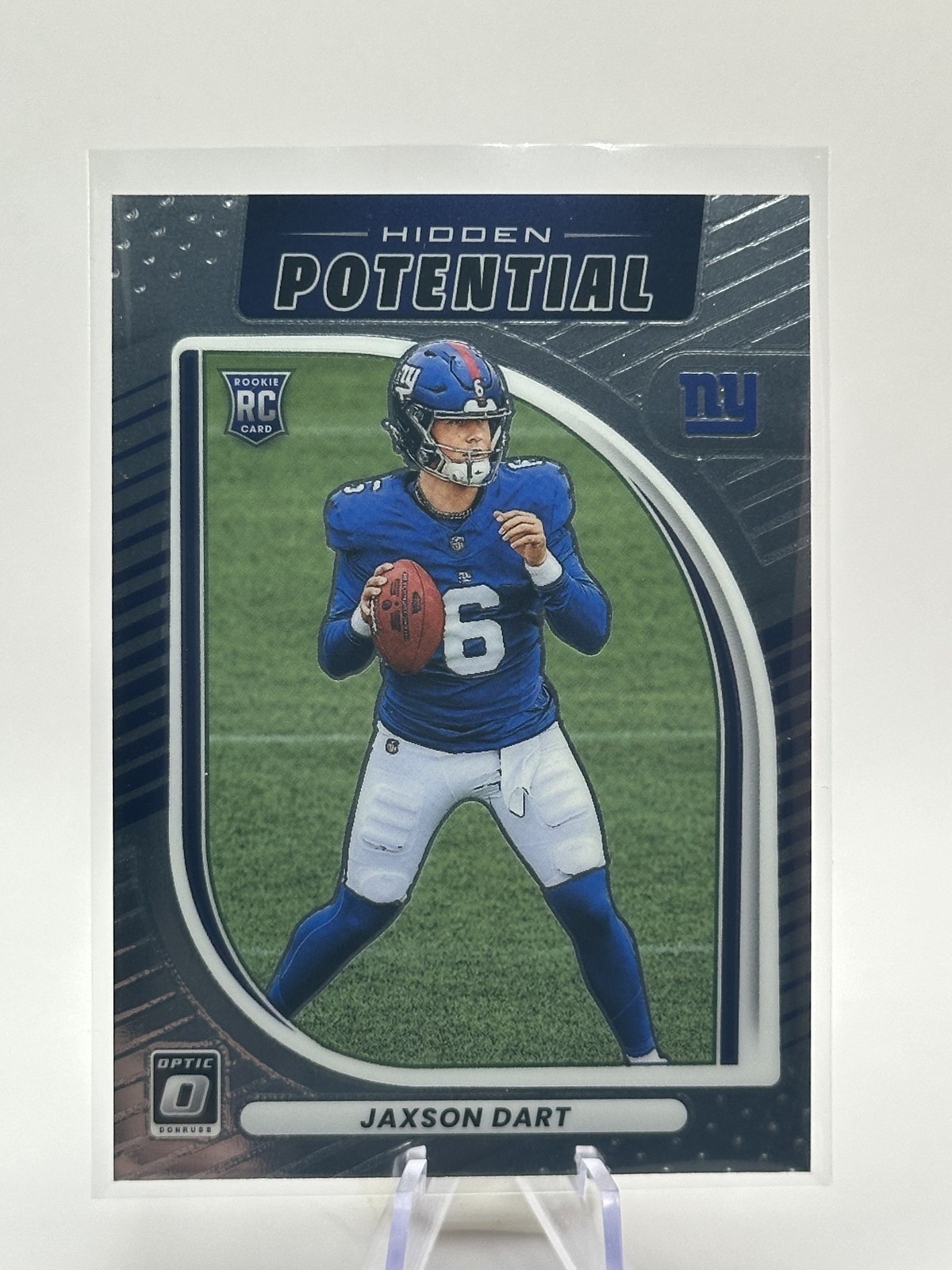 2025 Donruss Optic - #2 Jaxson Dart Hidden Potential Rookie Card - Giants RC QB