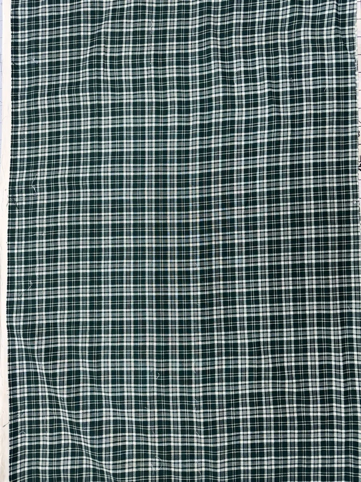 Cranston Joan Messmore Christmas Green Plaid Cotton Fabric Long (91")Remnant #26 - Image 4 of 4