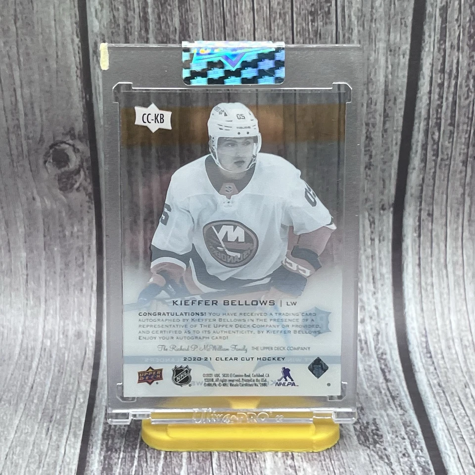 2020-21 UPPER DECK UD CLEAR CUT KIEFFER BELLOWS CC-KB ROOKIE AUTO RC AUTOGRAPH - Image 2 of 2