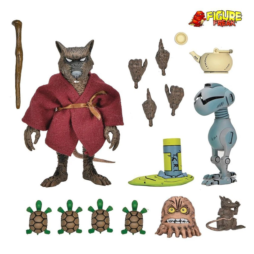 NECA TMNT Teenage Mutant Ninja Turtles Mirage Comics Splinter 7" Figure - Image 3 of 3
