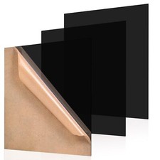 3 Pcs Black Transparent Acrylic Sheets 12 x 12 x 1/8 Inch Laser Cutting Acryl...
