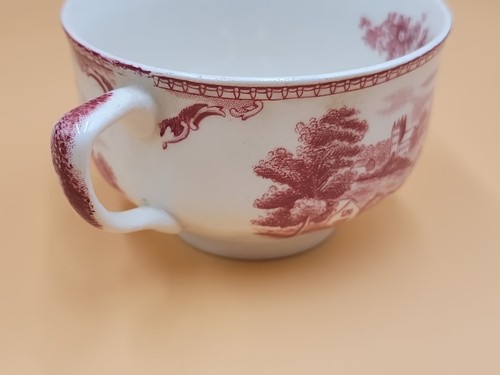 Johnson Bros Tea Cup STRATFORD ON AVON Old Britain Castles Pink Large - Picture 5 of 13