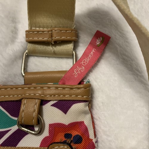 Lilly Bloom Crossbody purse bright colors adjustable strap Side Zip Pocket PB75 - Picture 4 of 14