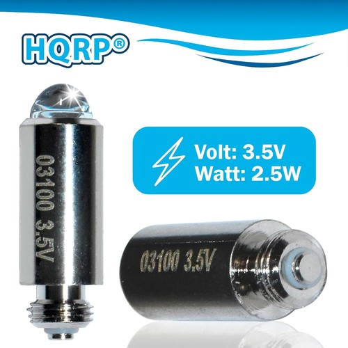 Paquete de 2 bombillas halógenas HQRP 3,5 V para Welch Allyn 03100-U 03100-1 20000 20200 - Imagen 5 de 9