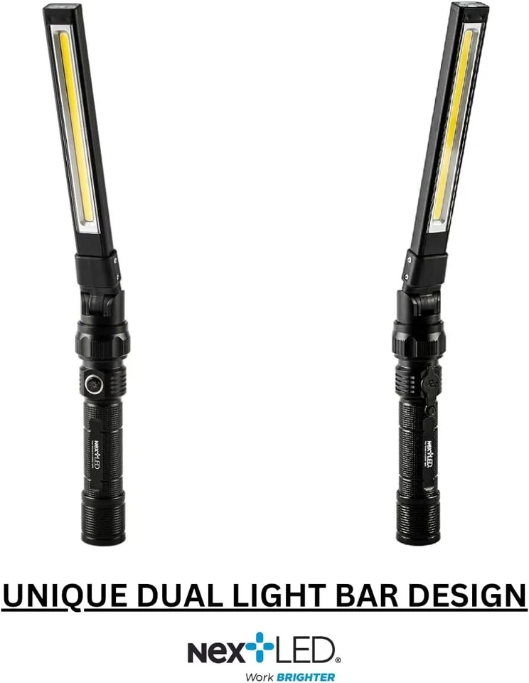 Heavy Duty Double-Sided LED Work Light - 1200 Lumen Rechargeable Mechanics Lamp - Image 4 of 4