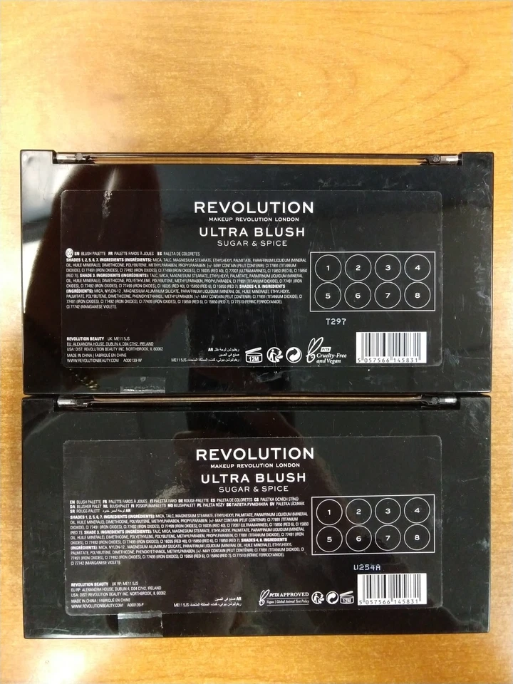 2 Palettes: Makeup Revolution Ultra Blush Palette *Sugar & Spice* NEW (W10) - Image 2 of 2