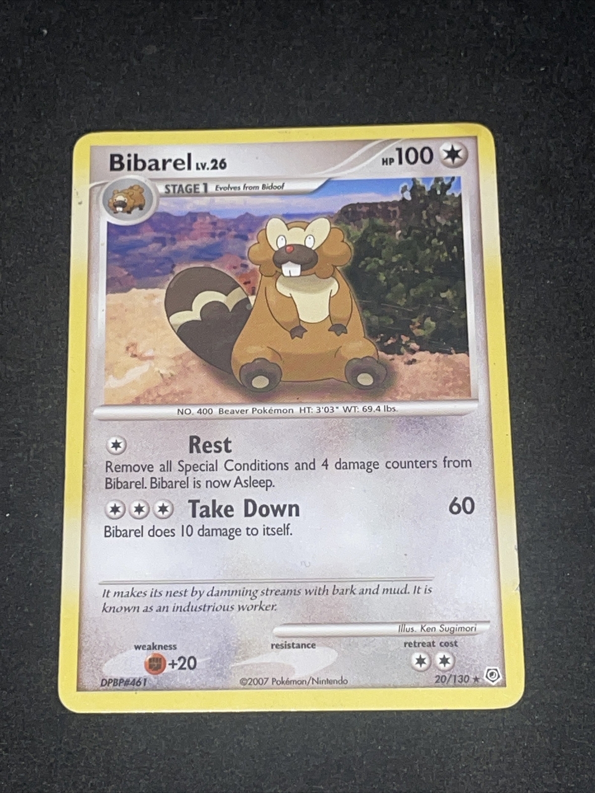 1x Bibarel - 20/130 - Rare Diamond & Pearl Pokemon Near Mint