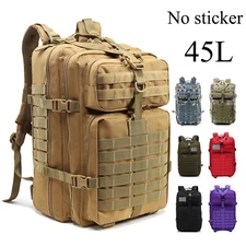 45L Military Tactical Backpack Daypack Molle Bag for Hiking Camping Traveling US