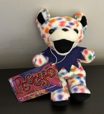 Vtg Grateful Dead Peggy O 7" Bean Bear Plush Stuffed Animal Liquid Blue NWT