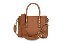 Original Designer Brown Leather Handbag Crossbody Dewi Maya New With Tag