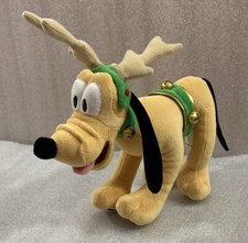 Disney Parks PLUTO Christmas Reindeer 8" plush free-standing Holiday toy