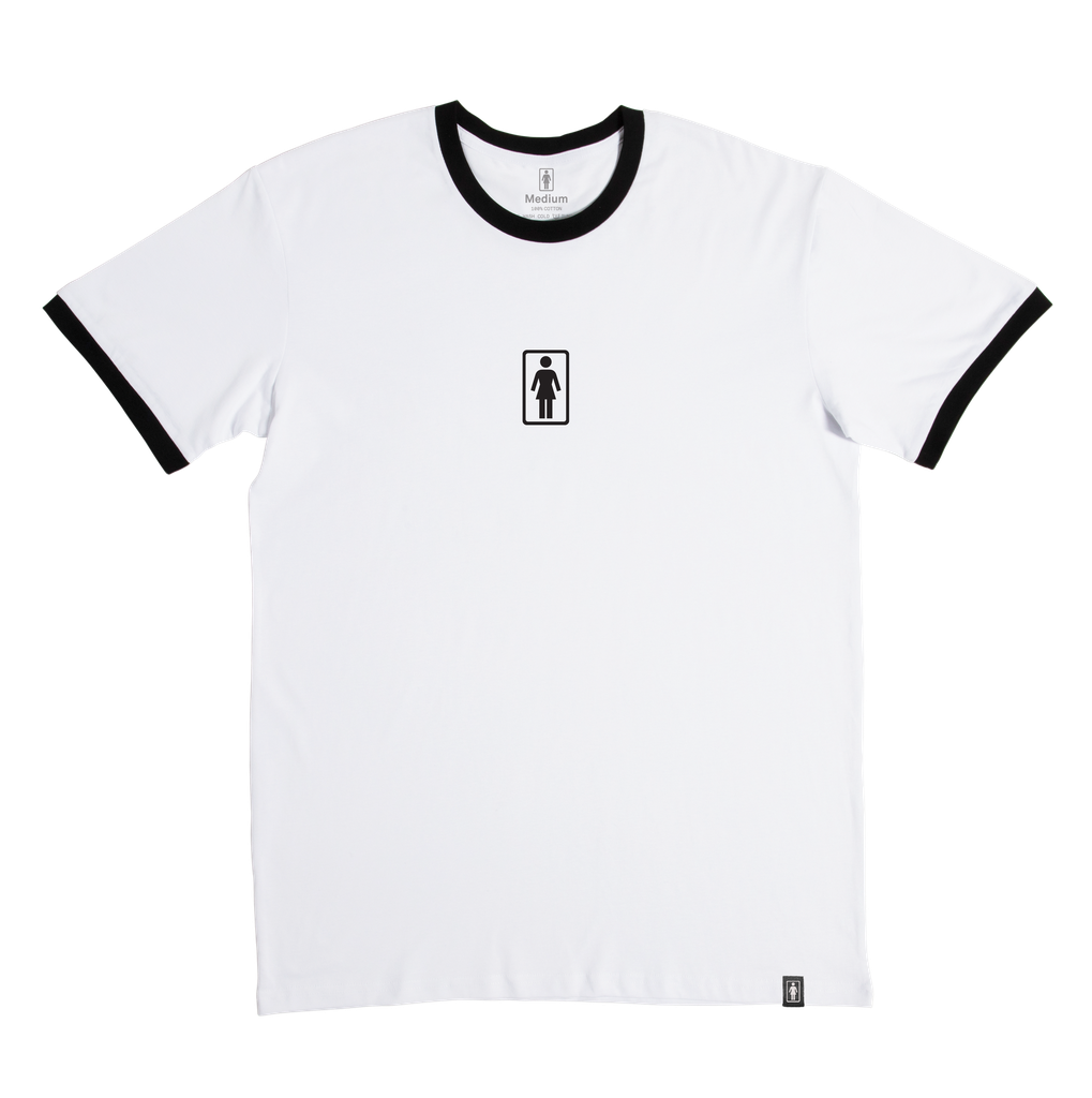 Girl Skateboards OG Ringer White / Black T-Shirt | eBay