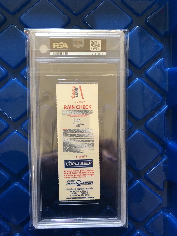 GEORGE BRETT Final Game and Last Hit FULL Ticket 1993 PSA 9 MINT POP 1, 0 Higher - Image 2 of 3
