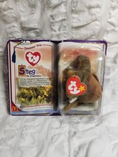 McDonald's Ty Teenie Beanie Babies 2000 Dinosaur Trio "STEG the STEGOSAURUS"