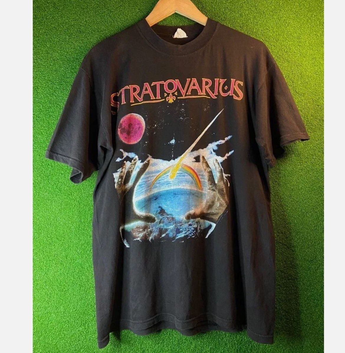 Stratovarius Heavy Metal band graphic short sleeve black shirt men women