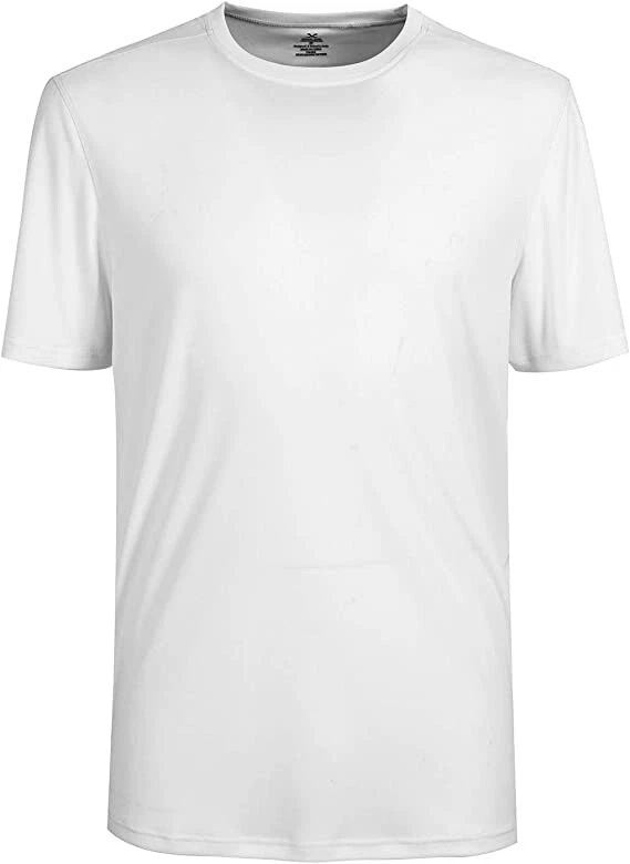 MOHEEN Men's White Short Sleeve Quick Dry Crew Athletic T-Shirt Size Medium NEW