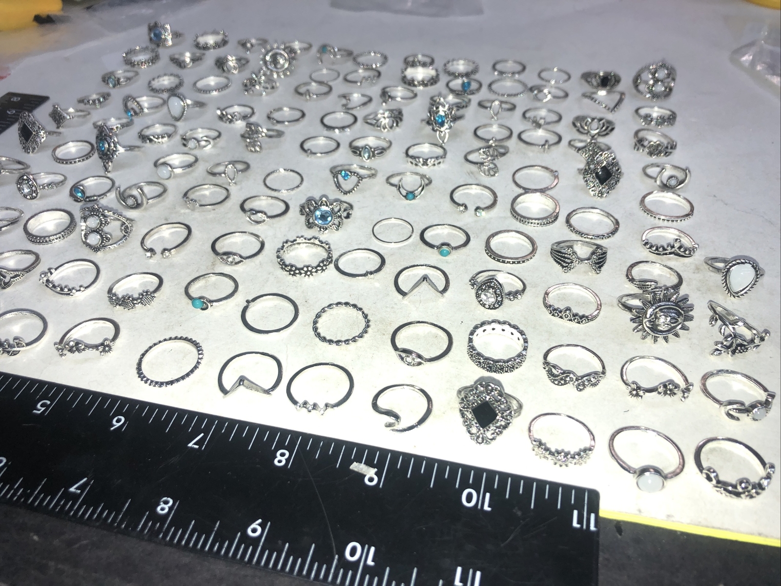 124 Lot Vintage Modern Costume Rings Jewelry All Wearable Navajo