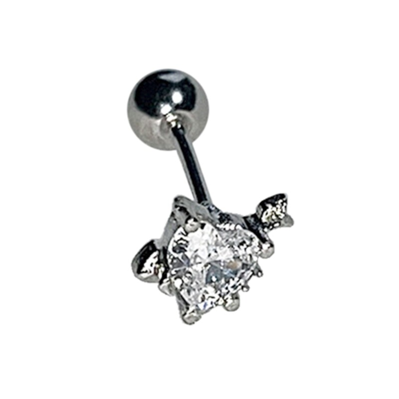 Star Heart Stud Earrings Simple Elegant Ear Jewelry  