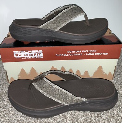Skechers Parson SD-Gino Flip Flops Chocolate Memory Foam  display picture 1
