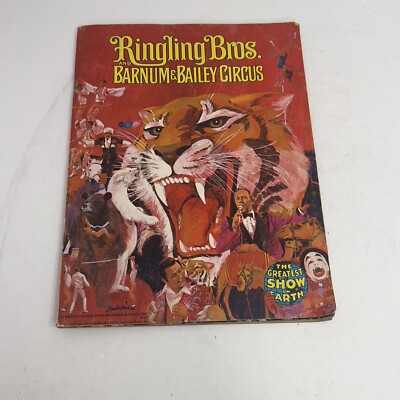 Vintage Ringling Bros Barnum & Bailey Circus 1975 Program Magazine w/ Poster